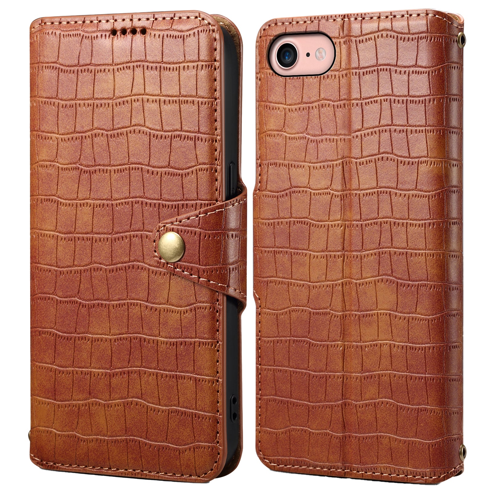 For iPhone 7 / 8 / SE (2020) / SE (2022) Case Folio Stand Feature Crocodile Texture Leather Phone Cover For iPhone 7 / 8 / SE (2020) / SE (2022) Case Folio Stand Feature Crocodile Texture Leather Phone Cover